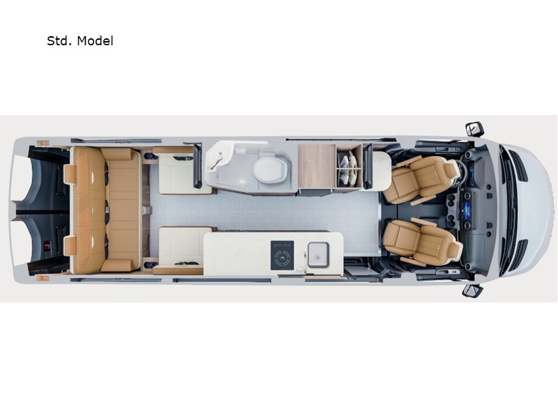Airstream Interstate 24GT floor plan diagram