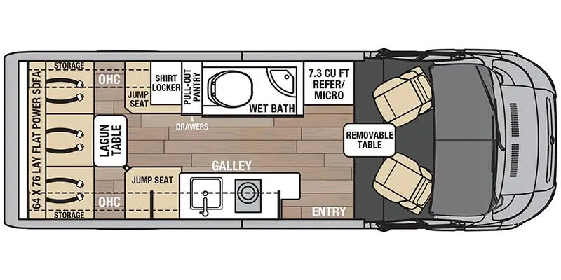 Coachmen (Forest River) Nova 20C floor plan diagram