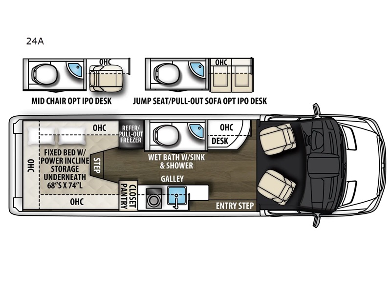 Coachmen Galleria 24A floor plan diagram
