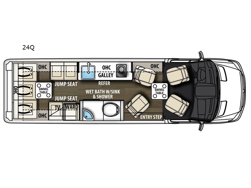 Coachmen Galleria 24Q floor plan diagram