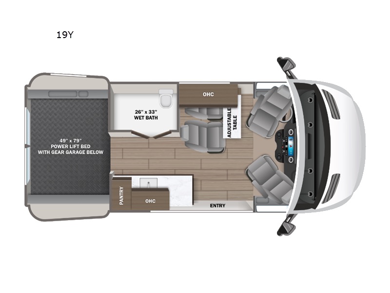Jayco Terrain 19Y floor plan diagram