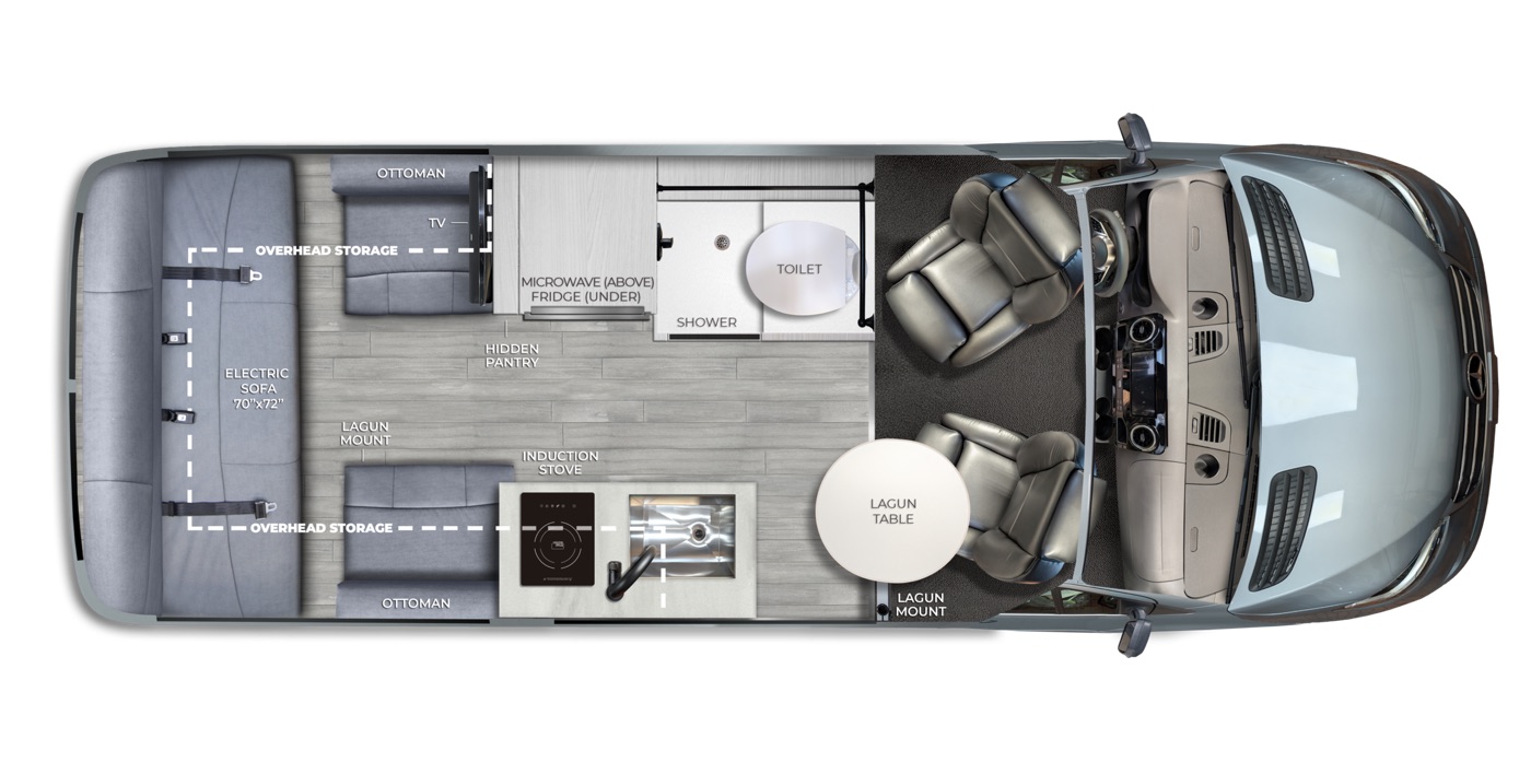 Pleasure-Way Ascent TS floor plan diagram