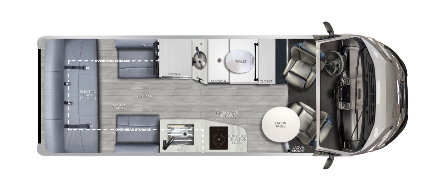 Pleasure-Way Lexor TS floor plan diagram