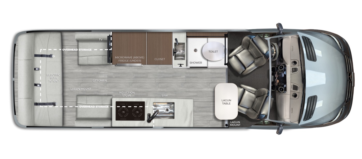 Pleasure-Way Plateau TS floor plan diagram