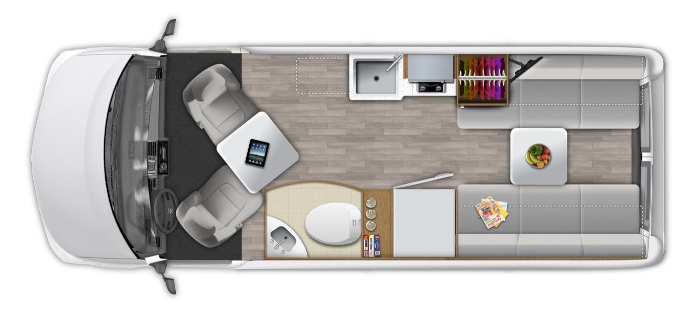 Roadtrek Zion base floor plan diagram