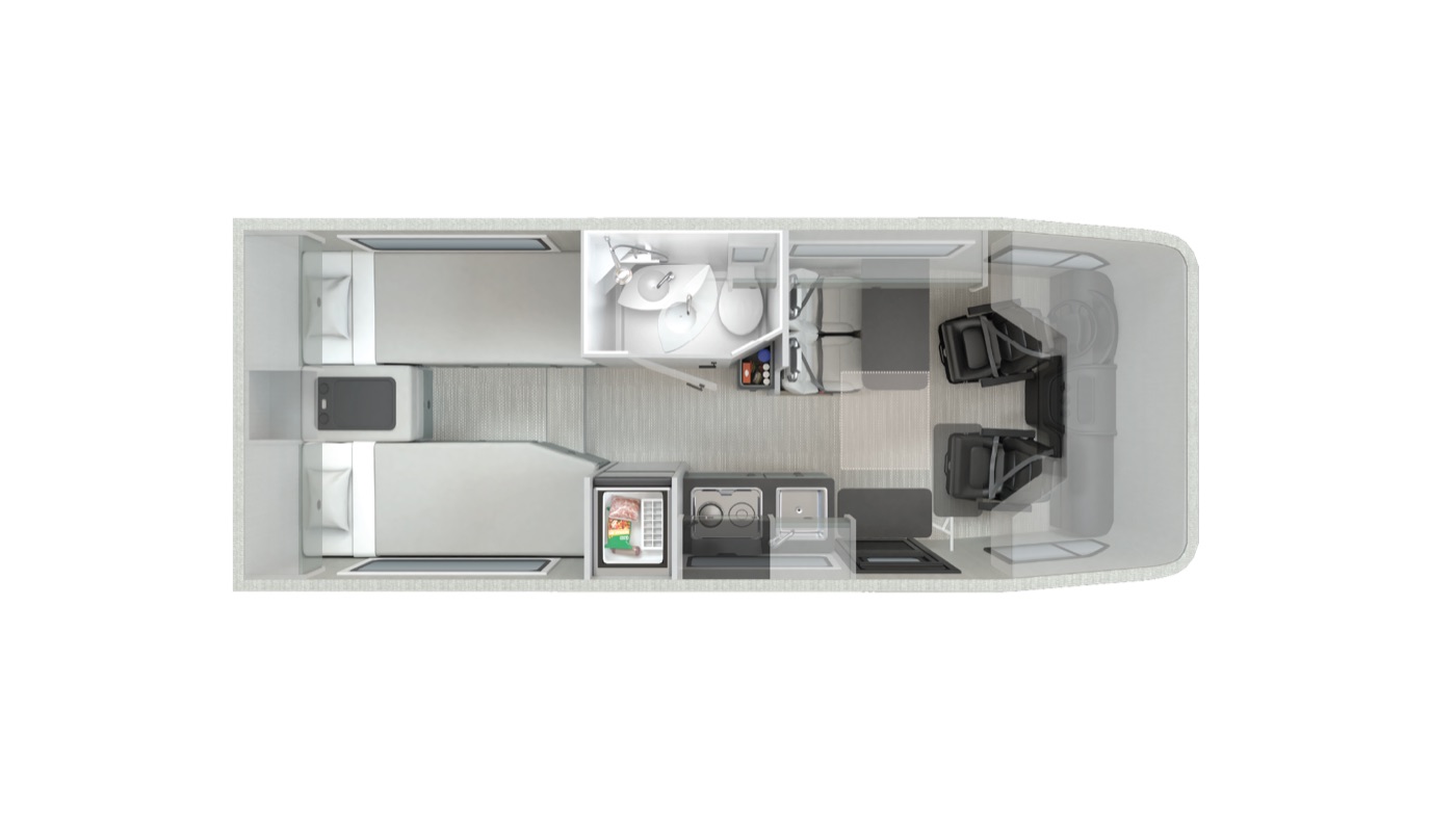 Winnebago Ekko 22A floor plan diagram