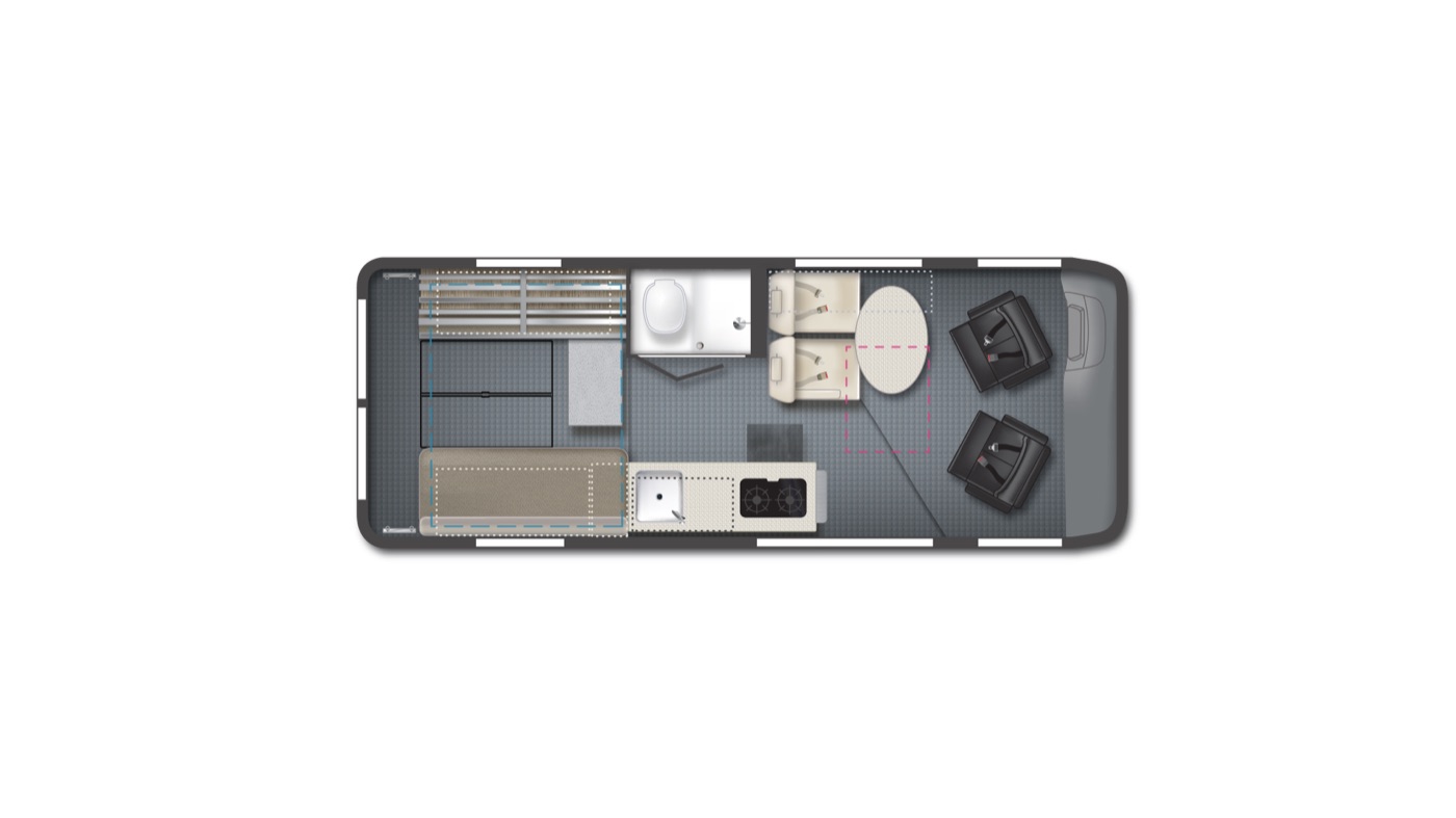 Winnebago Solis 59PX floor plan diagram