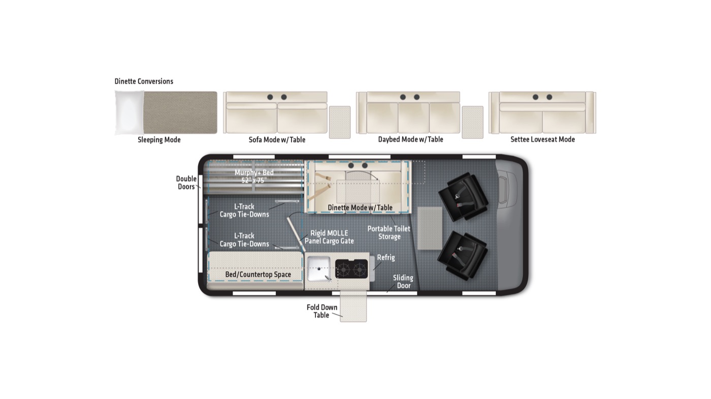 Winnebago Solis Pocket 36A floor plan diagram